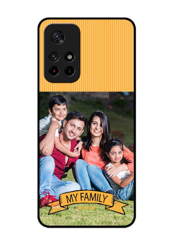 Redmi Note 11T 5g Custom Glass Phone Case - My Family Design