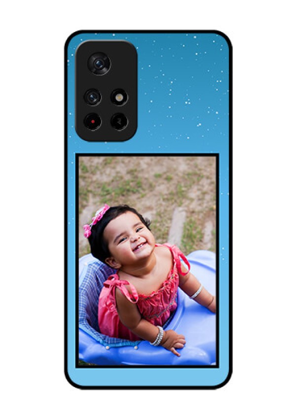 Redmi Note 11T 5g Custom Glass Mobile Case - Wave Pattern Colorful Design