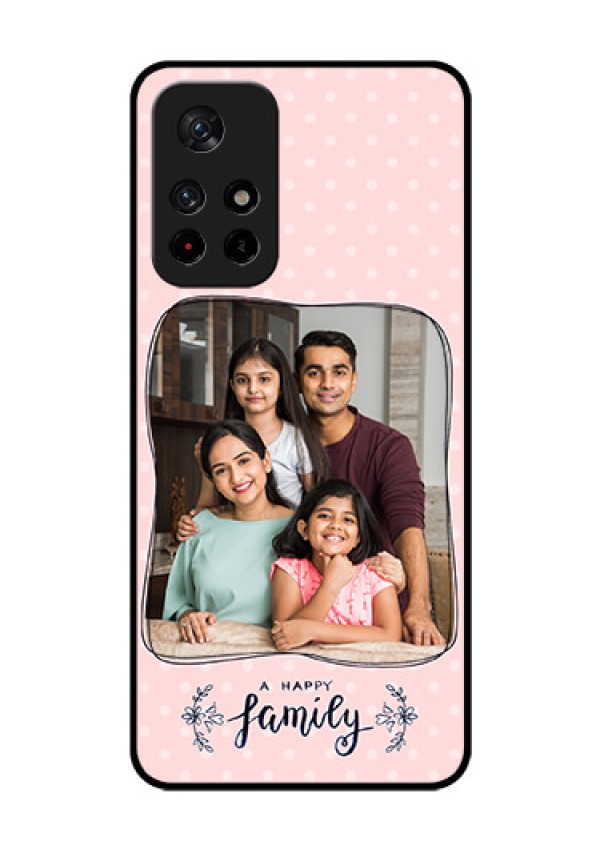 Redmi Note 11T 5g Custom Glass Phone Case - Family with Dots Design