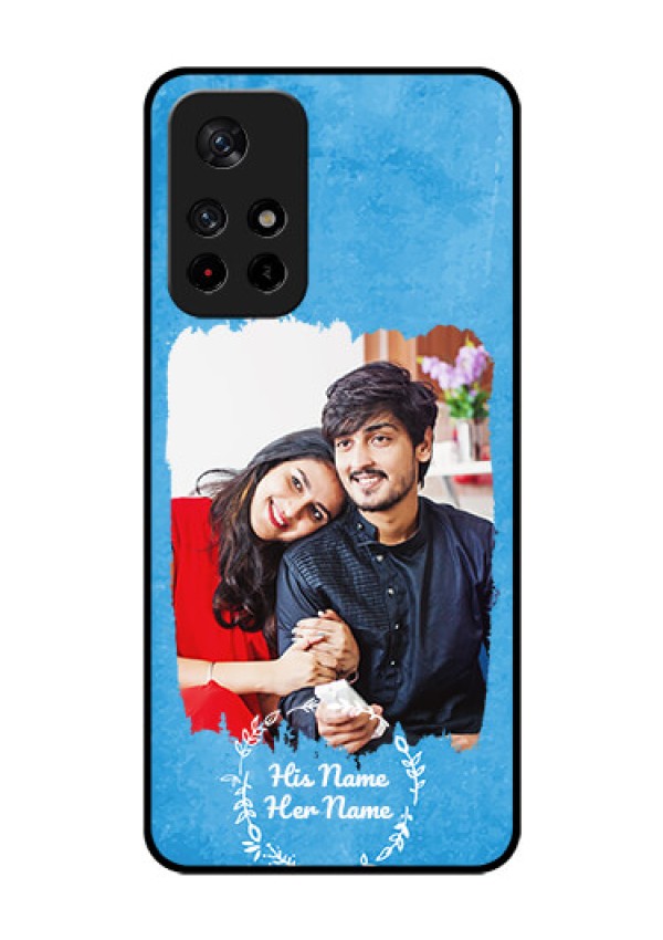 RedmiNote 11T 5G Custom Glass Phone Case - Blue Color Vintage Design
