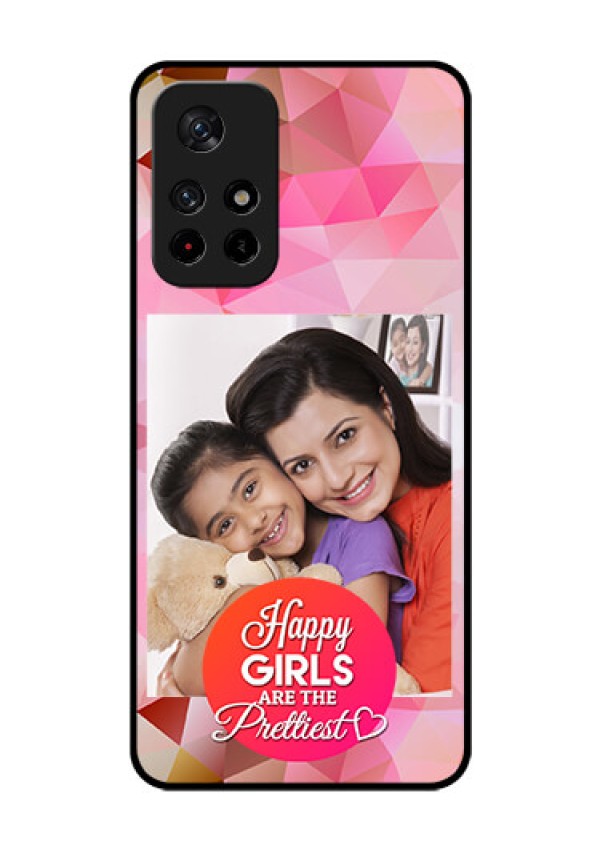 Redmi Note 11T 5g Photo Printing on Glass Case - Abstract Triangle Design