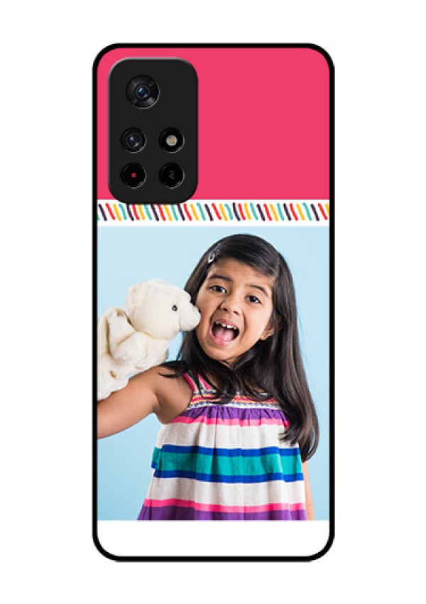 Redmi Note 11T 5g Personalized Glass Phone Case - Line art design