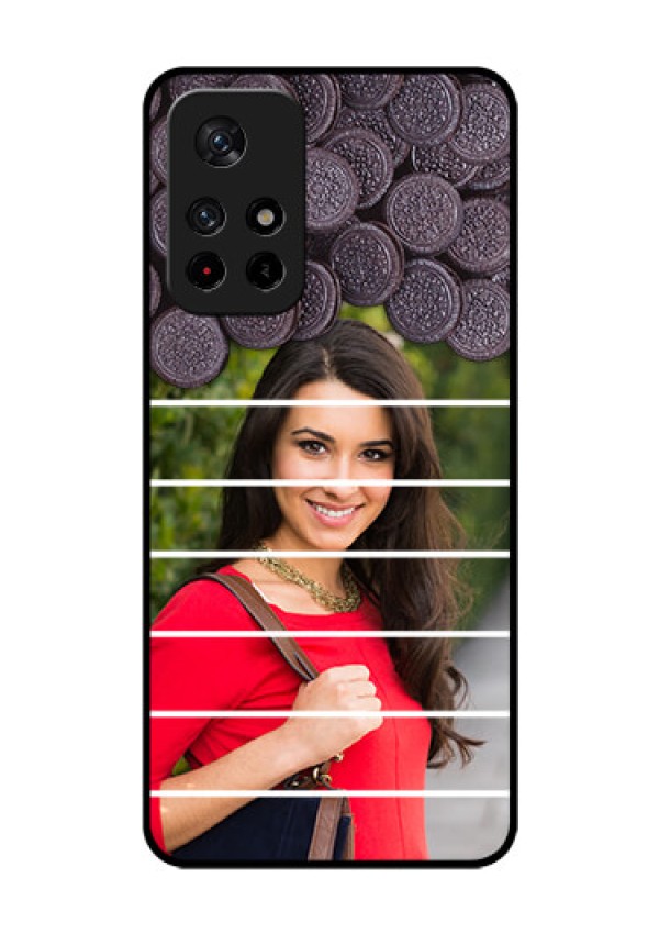 Redmi Note 11T 5g Custom Glass Phone Case - with Oreo Biscuit Design