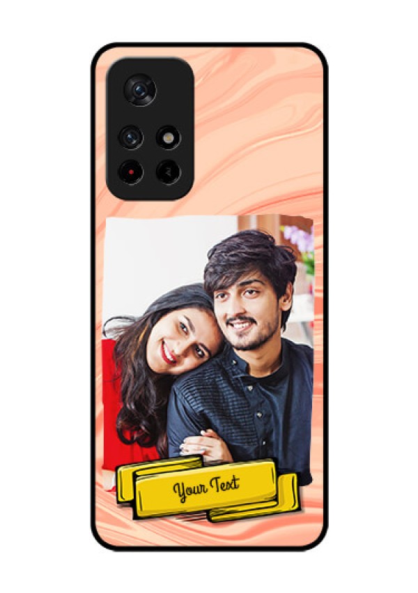 Redmi Note 11T 5g Personalized Glass Phone Case - Marble Texture Design