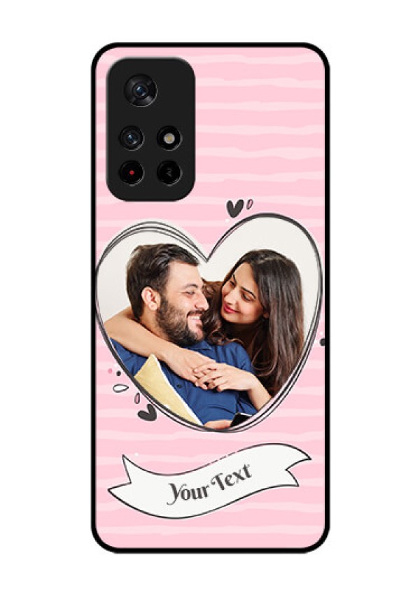 Redmi Note 11T 5g Custom Glass Phone Case - Vintage Heart Design