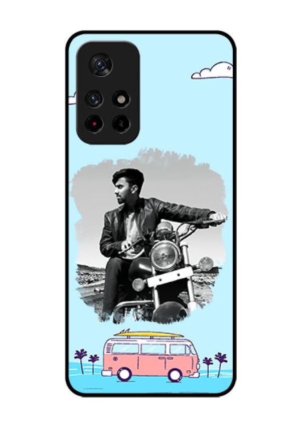 Redmi Note 11T 5g Photo Printing on Glass Case - Travel & Adventure Design