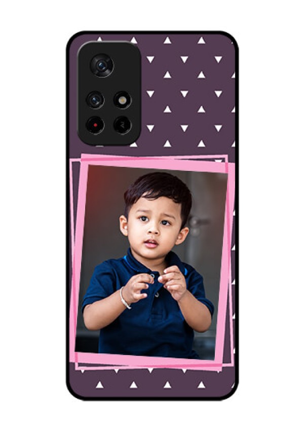 Redmi Note 11T 5g Custom Glass Mobile Case - Triangle Pattern Dotted Design