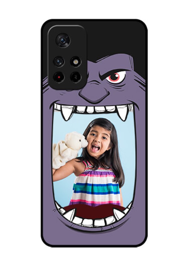 Redmi Note 11T 5g Custom Glass Phone Case - Angry Monster Design