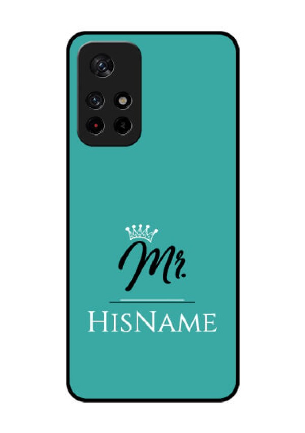 Redmi Note 11T 5g Custom Glass Phone Case Mr with Name