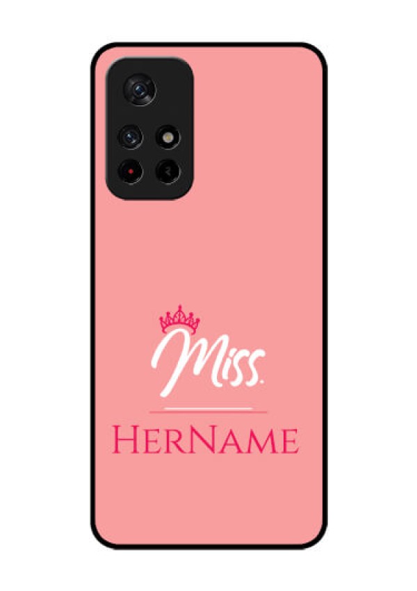 Redmi Note 11T 5g Custom Glass Phone Case Mrs with Name