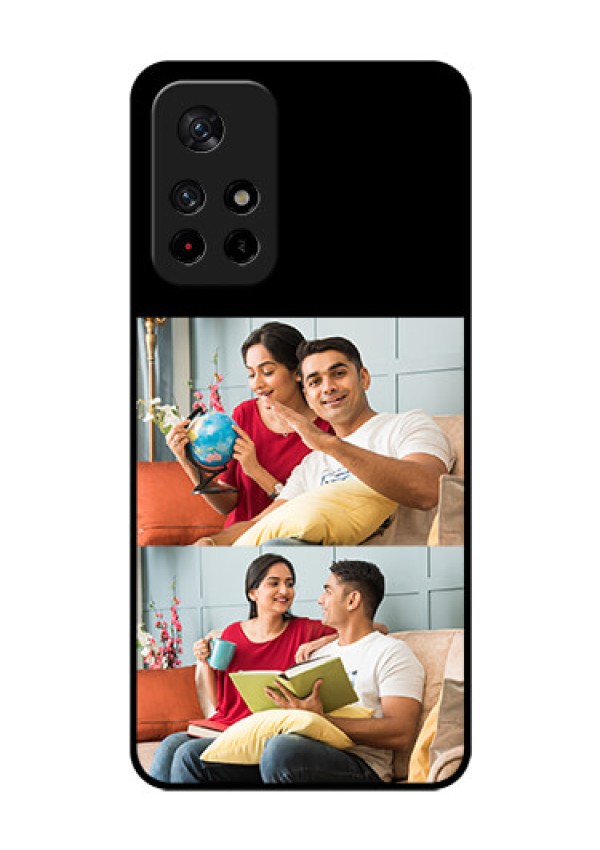 Redmi Note 11T 5g 2 Images on Glass Phone Cover