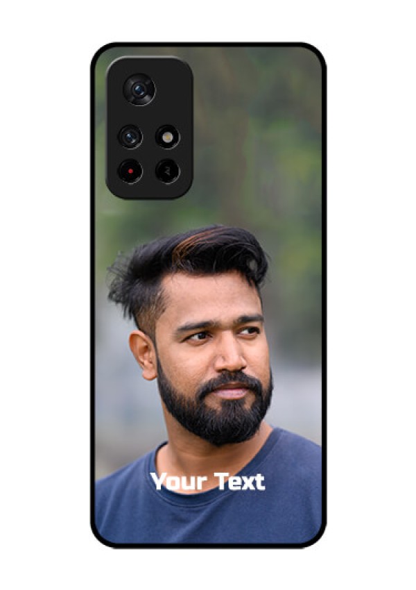 Redmi Note 11T 5g Glass Mobile Cover: Photo with Text