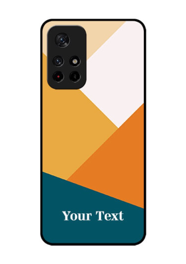 Xiaomi Redmi Note 11T 5G Personalized Glass Phone Case - Stacked Multi-colour Design