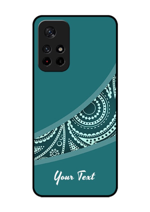 Xiaomi Redmi Note 11T 5G Photo Printing on Glass Case - semi visible floral Design