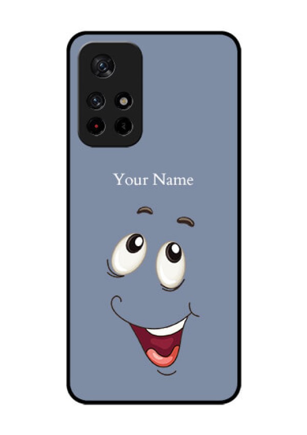 Xiaomi Redmi Note 11T 5G Photo Printing on Glass Case - Laughing Cartoon Face Design