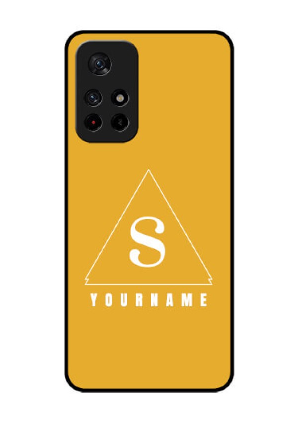 Xiaomi Redmi Note 11T 5G Personalized Glass Phone Case - simple triangle Design