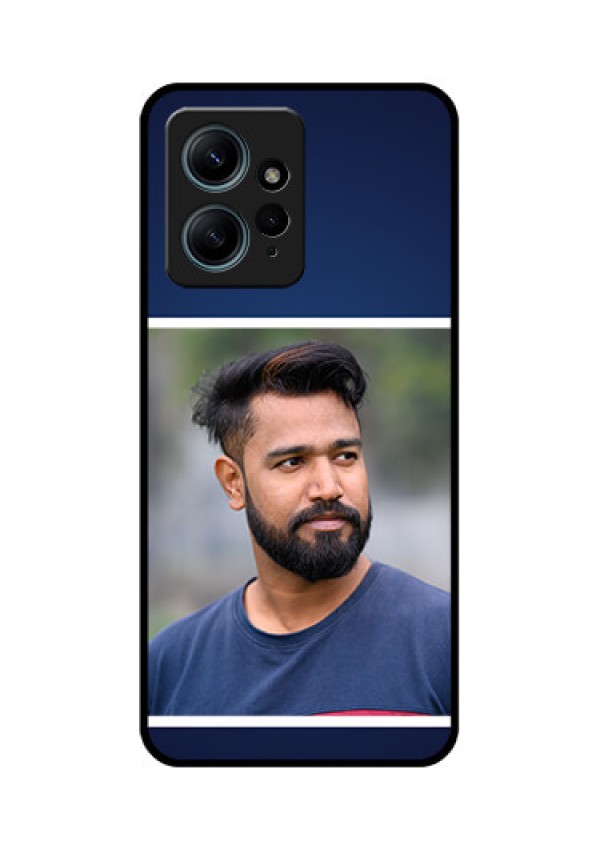 Redmi Note 12 4G Custom Glass Phone CaseSimple Royal Blue Design