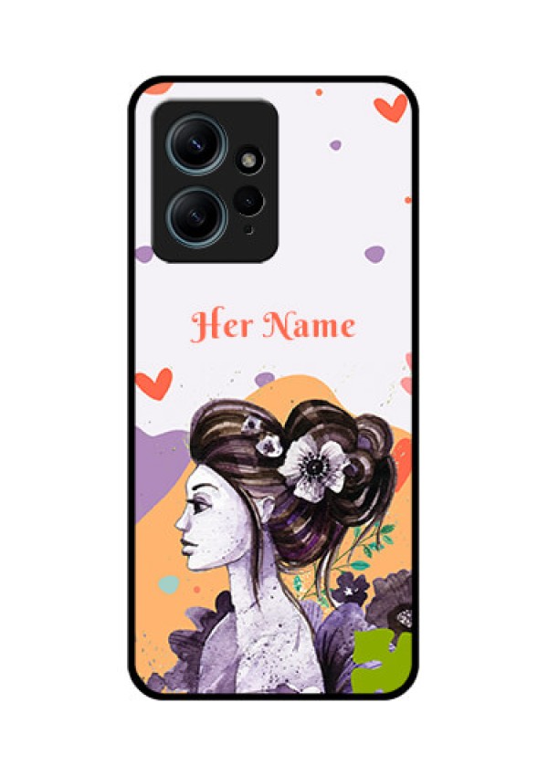 Redmi Note 12 4G Custom Glass Phone CaseWoman And Nature Design