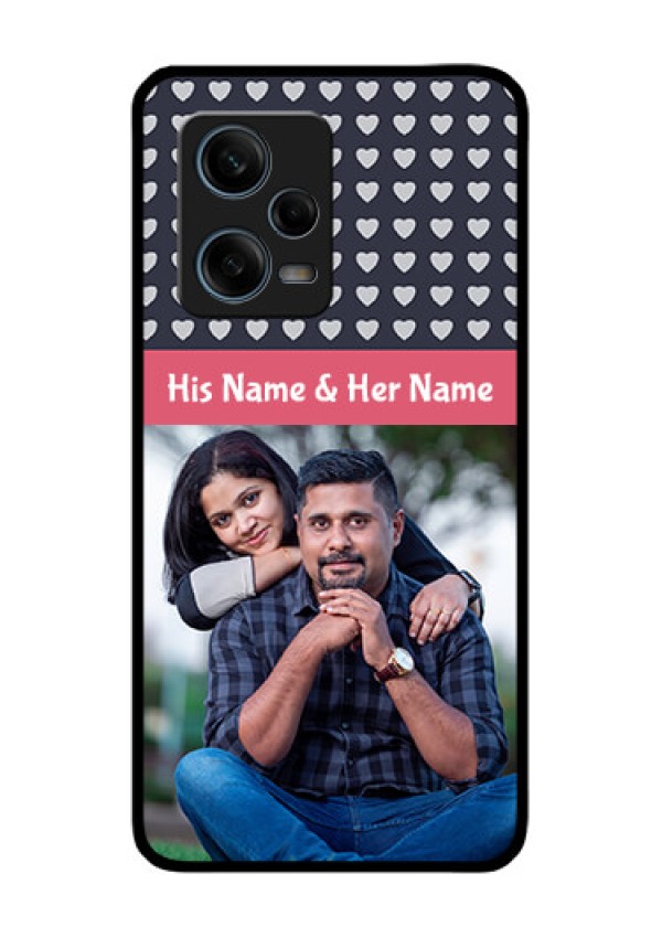 Xiaomi Redmi Note 12 Pro 5G Custom Glass Mobile Case - Love Symbols Design