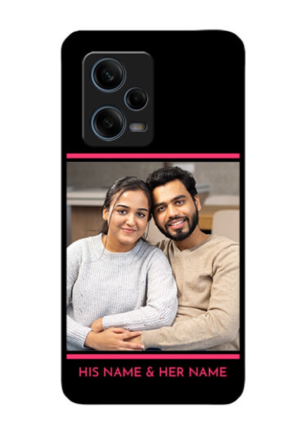 Xiaomi Redmi Note 12 Pro 5G Custom Glass Mobile Case - with Add Text Design
