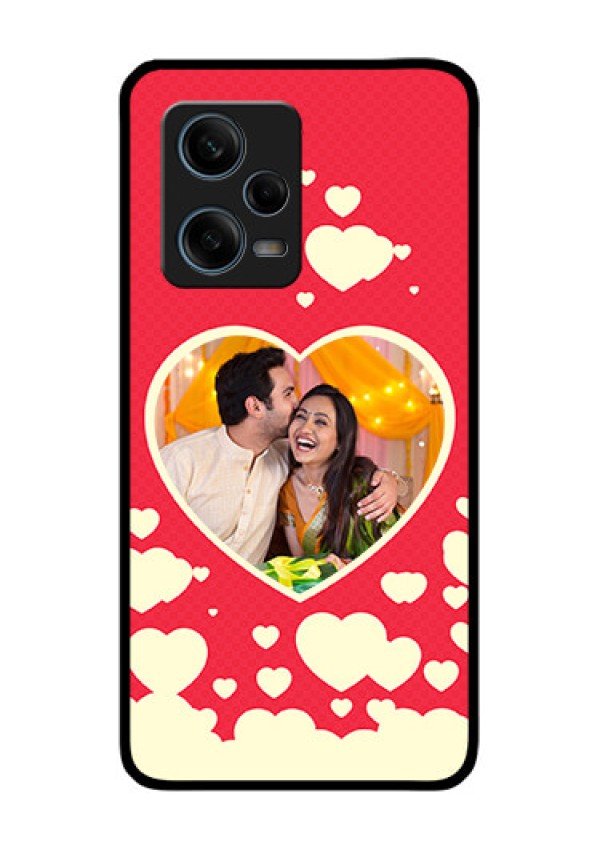 Xiaomi Redmi Note 12 Pro 5G Custom Glass Mobile Case - Love Symbols Phone Cover Design