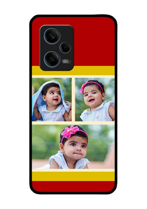 Xiaomi Redmi Note 12 Pro 5G Custom Glass Mobile Case - Multiple Pic Upload Design
