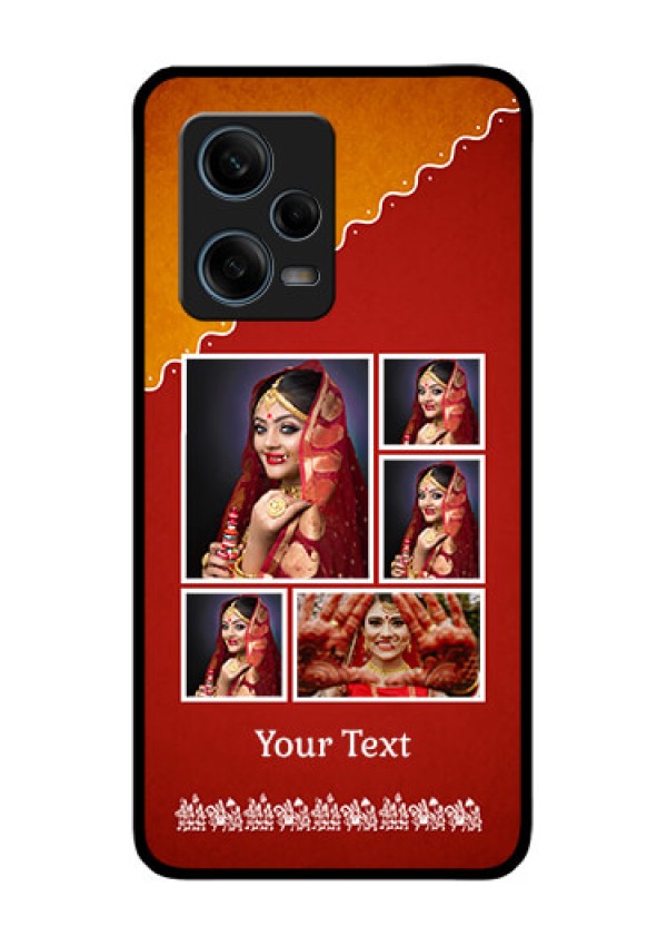 Xiaomi Redmi Note 12 Pro 5G Personalized Glass Phone Case - Wedding Pic Upload Design