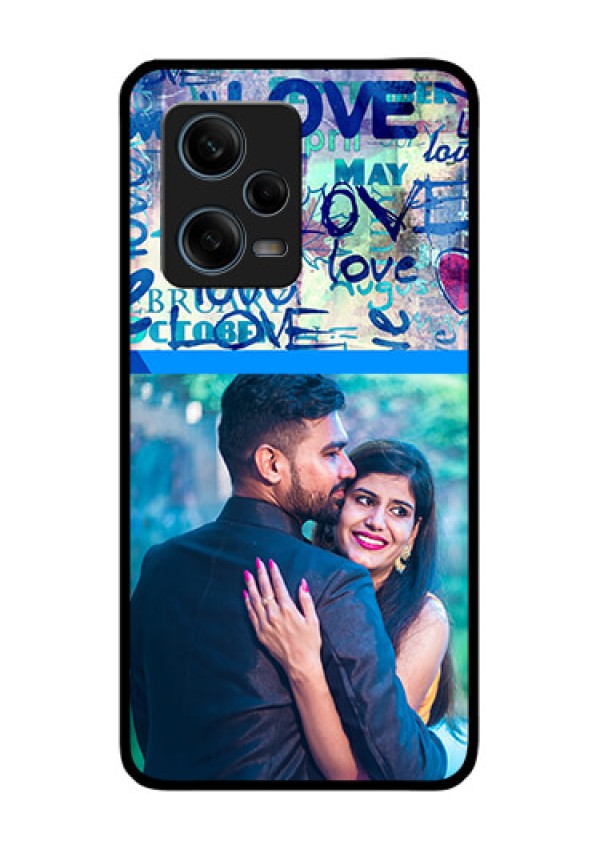 Xiaomi Redmi Note 12 Pro 5G Custom Glass Mobile Case - Colorful Love Design