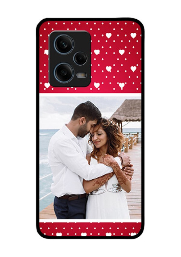 Xiaomi Redmi Note 12 Pro 5G Photo Printing on Glass Case - Hearts Mobile Case Design