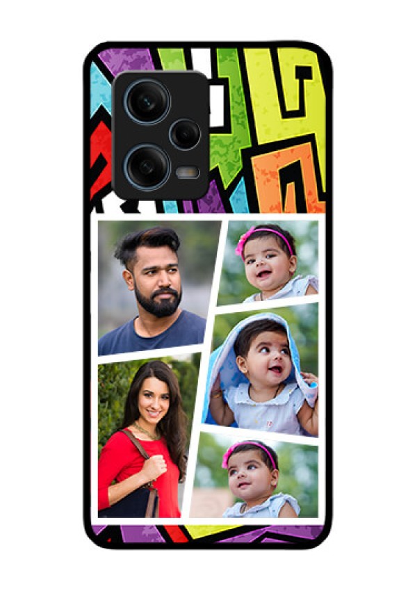 Xiaomi Redmi Note 12 Pro 5G Custom Glass Phone Case - Graffiti pattern Design
