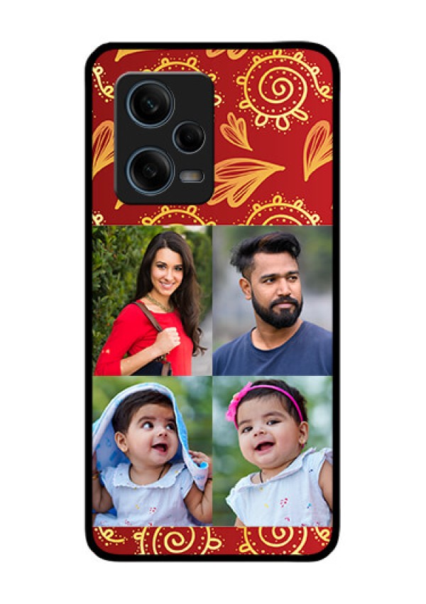 Xiaomi Redmi Note 12 Pro 5G Photo Printing on Glass Case - 4 Image Traditional Design