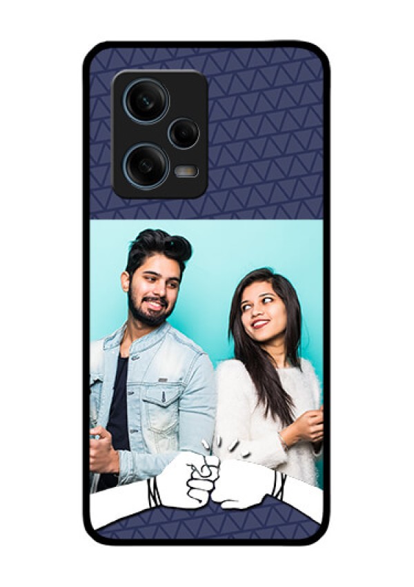 Xiaomi Redmi Note 12 Pro 5G Photo Printing on Glass Case - with Best Friends Design