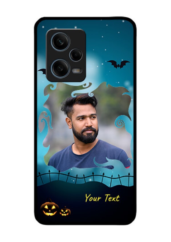 Xiaomi Redmi Note 12 Pro 5G Custom Glass Phone Case - Halloween frame design