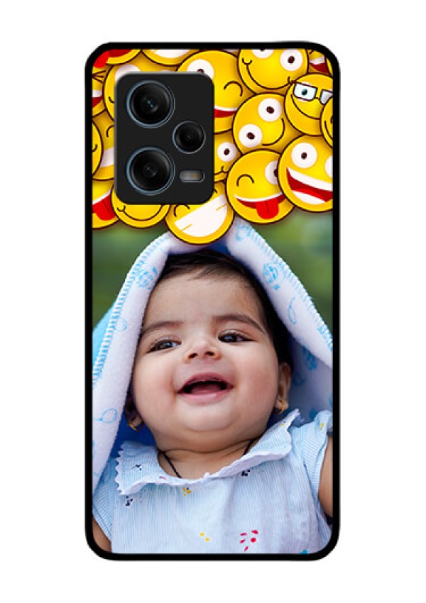 Xiaomi Redmi Note 12 Pro 5G Custom Glass Mobile Case - with Smiley Emoji Design