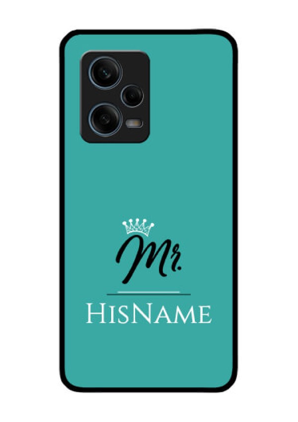Xiaomi Redmi Note 12 Pro 5G Custom Glass Phone Case Mr with Name