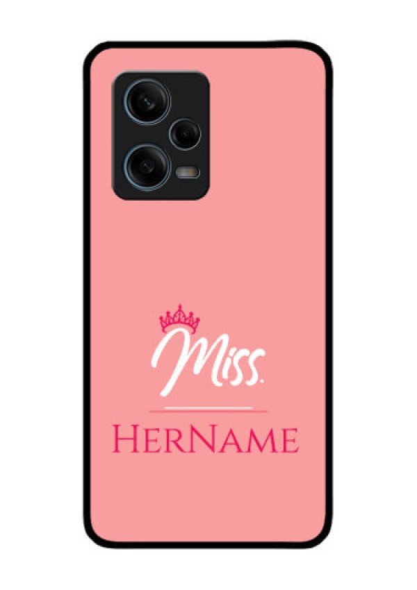 Xiaomi Redmi Note 12 Pro 5G Custom Glass Phone Case Mrs with Name