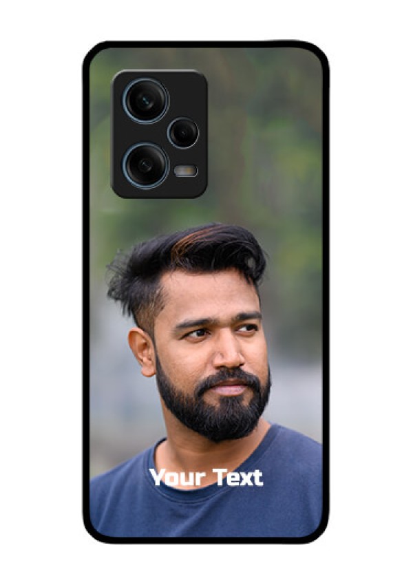 Xiaomi Redmi Note 12 Pro 5G Glass Mobile Cover: Photo with Text