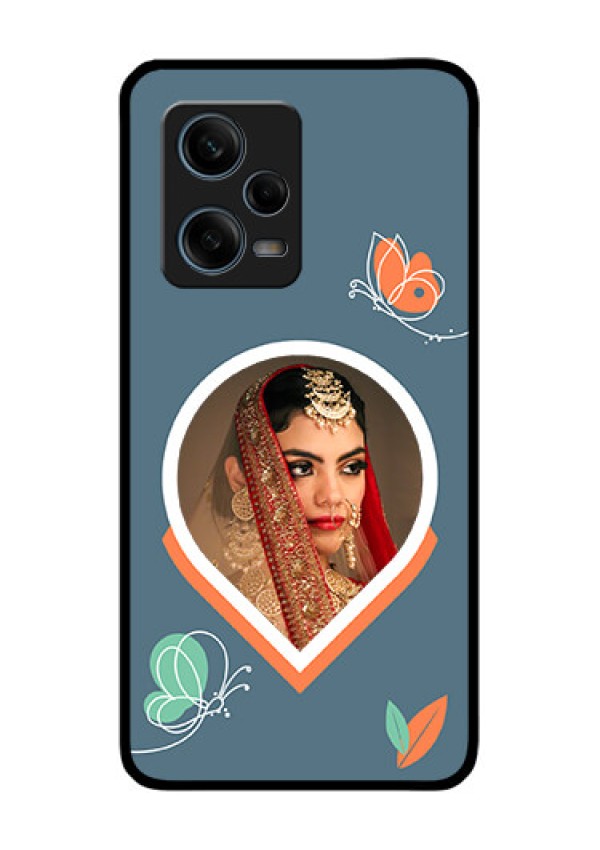 Xiaomi Redmi Note 12 Pro 5G Custom Glass Mobile Case - Droplet Butterflies Design