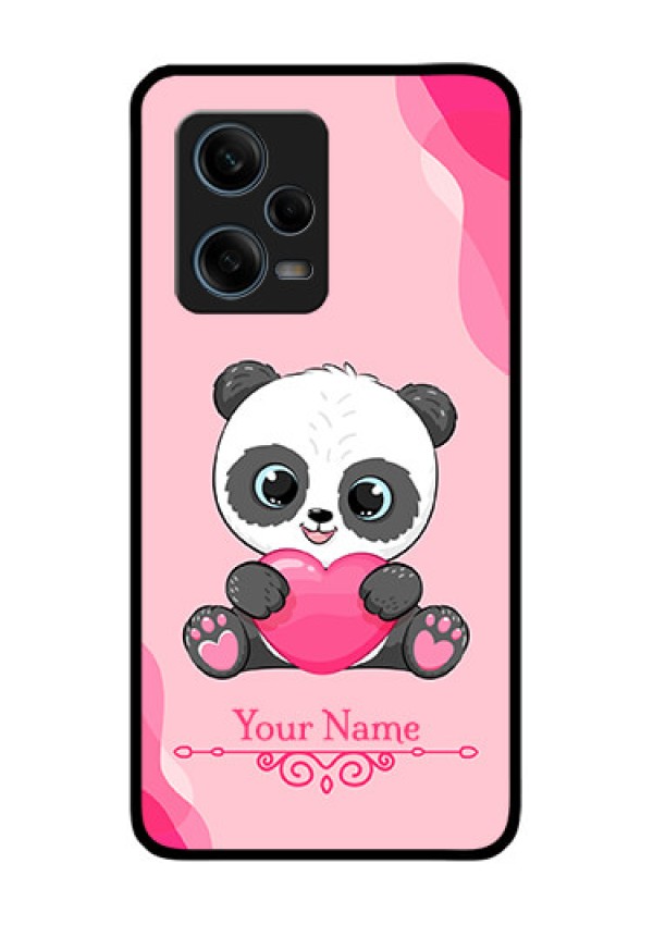 Xiaomi Redmi Note 12 Pro 5G Custom Glass Mobile Case - Cute Panda Design
