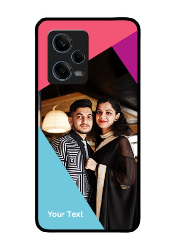 Xiaomi Redmi Note 12 Pro 5G Custom Glass Mobile Case - Stacked Triple colour Design