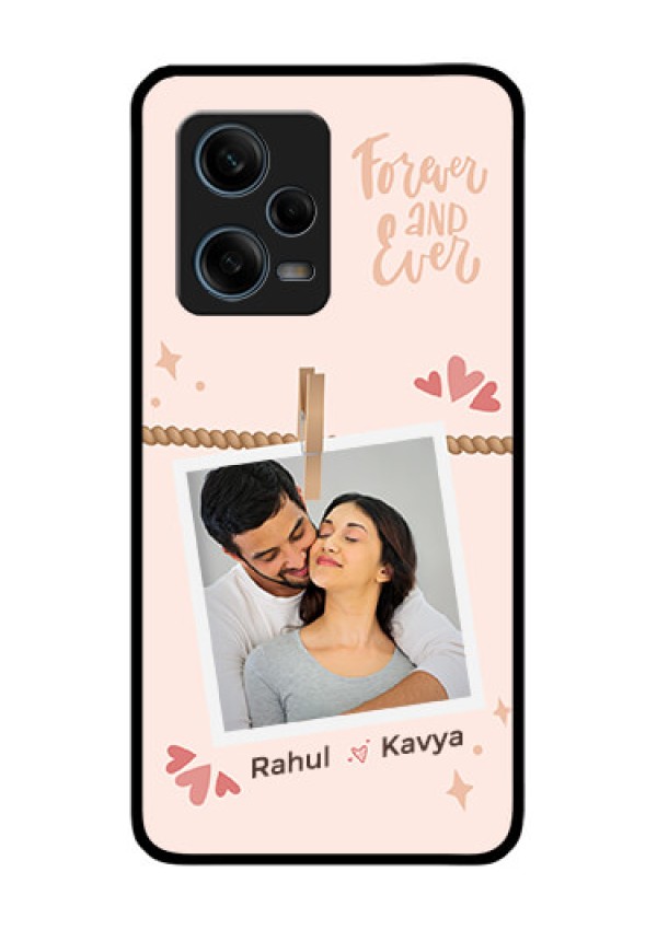 Xiaomi Redmi Note 12 Pro 5G Custom Glass Phone Case - Forever and ever love Design