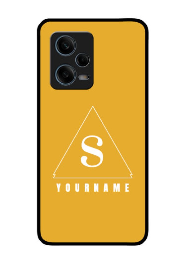 Xiaomi Redmi Note 12 Pro 5G Personalized Glass Phone Case - simple triangle Design