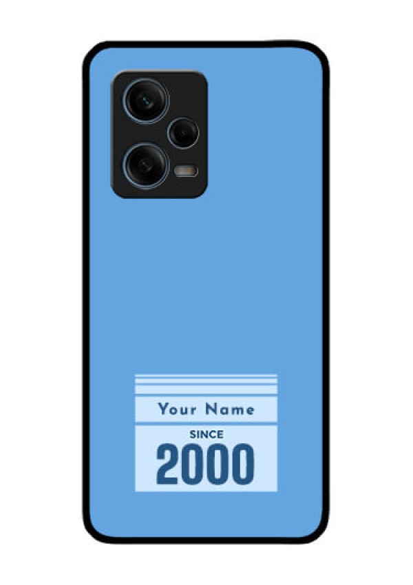 Xiaomi Redmi Note 12 Pro 5G Custom Glass Mobile Case - Custom Year of birth Design