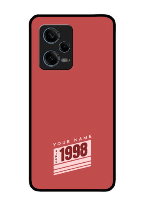 Xiaomi Redmi Note 12 Pro 5G Custom Glass Phone Case - Red custom year of birth Design
