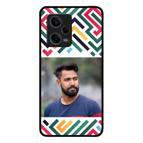 Xiaomi Redmi Note 12 Pro Plus 5G Personalized Glass Phone Case - Colorful Maze Pattern Design Xiaomi Redmi Note 12 Pro Plus 5G Personalized Glass Phone Case - Colorful Maze Pattern Design
