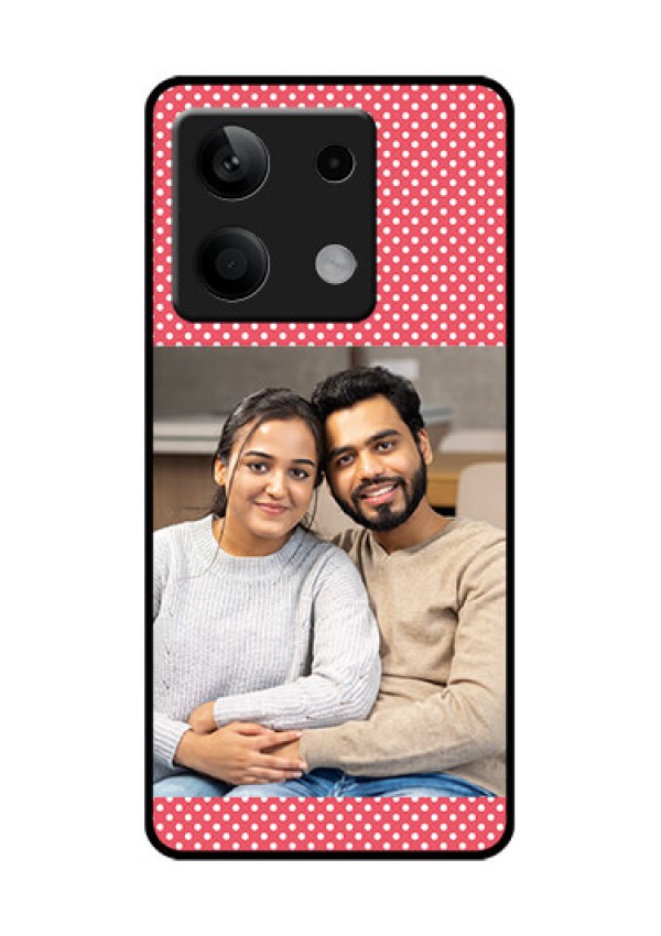 Xiaomi Redmi Note 13 5G Custom Glass Phone Case - White Dotted Design