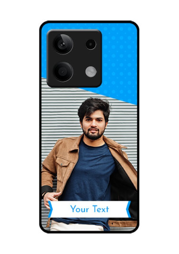 Xiaomi Redmi Note 13 5G Custom Glass Phone Case - Simple Blue Color Design