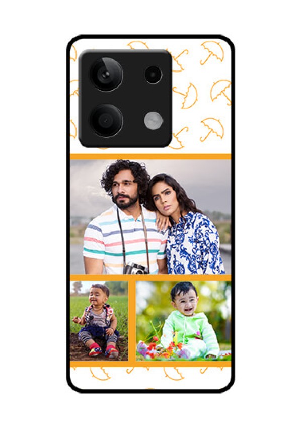 Xiaomi Redmi Note 13 5G Custom Glass Phone Case - Yellow Pattern Design