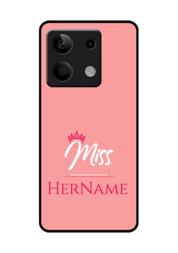 Xiaomi Redmi Note 13 5G Custom Glass Phone Case - Mrs With Name Design
