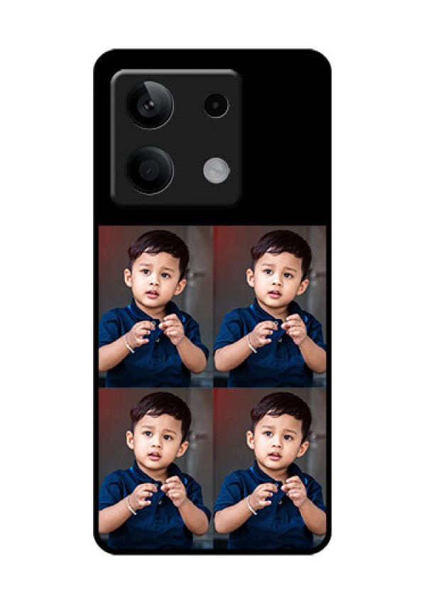 Xiaomi Redmi Note 13 5G Custom Glass Phone Case - 4 Image Holder Design